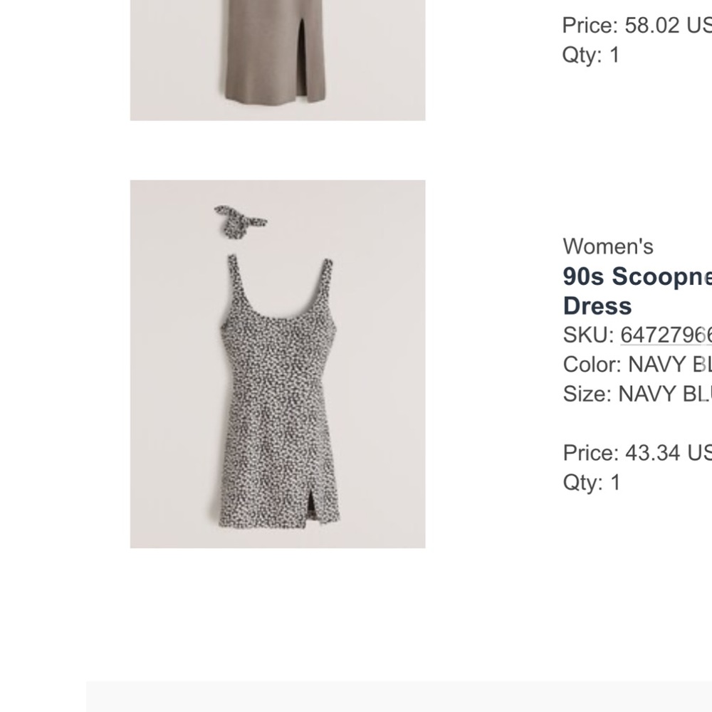 Abercrombie and fitch 90s scoopneck mini dress xsmall